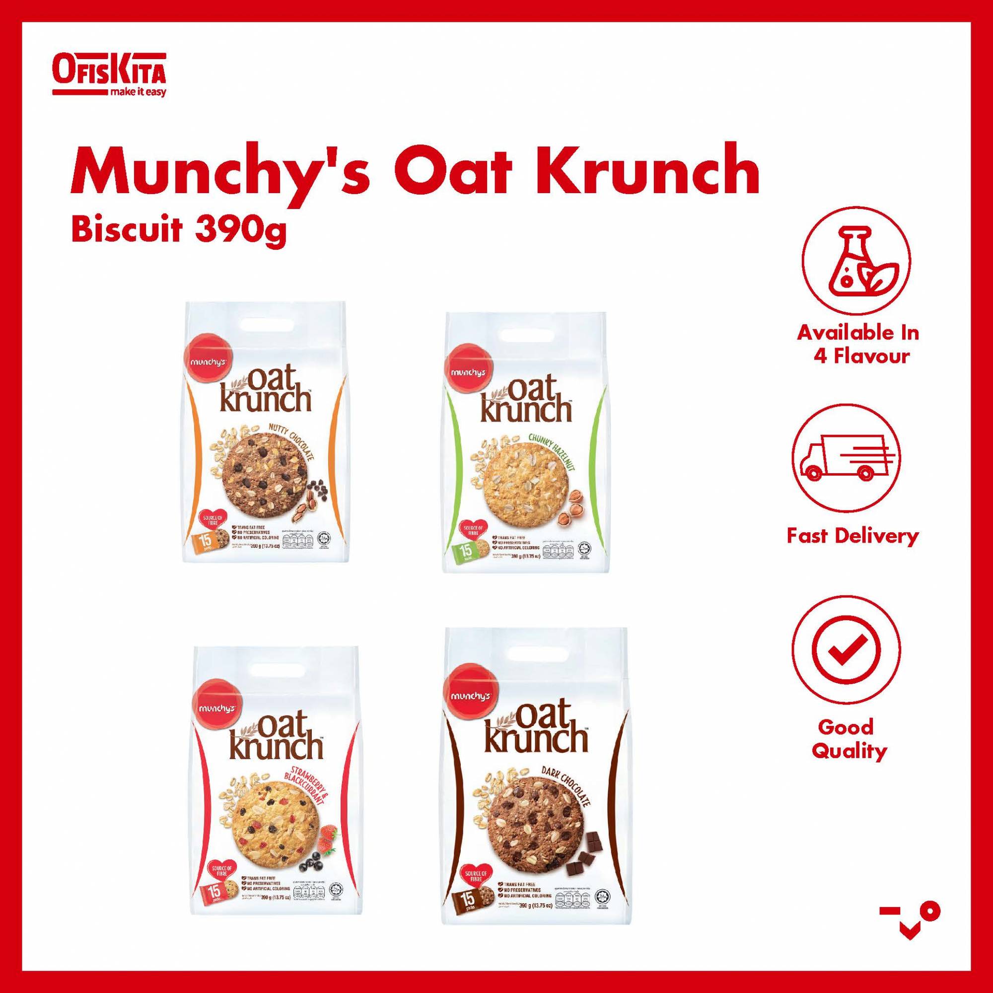 Ofiskita Munchy's Oat Krunch Biscuit 390g